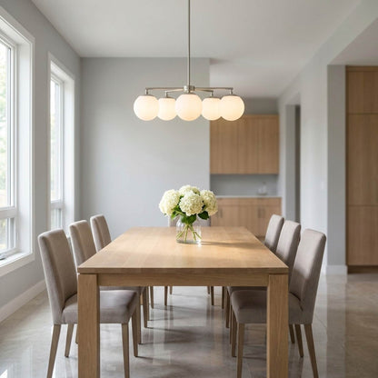 Nube Chandelier in dining room.