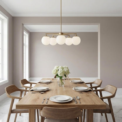 Nube Chandelier in dining room.