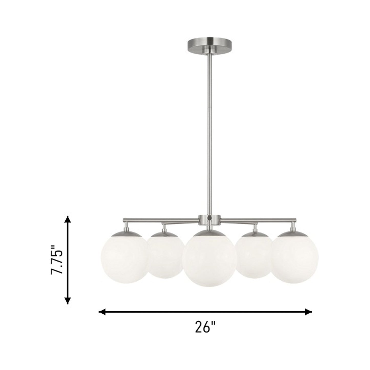 Nube Chandelier - line drawing.