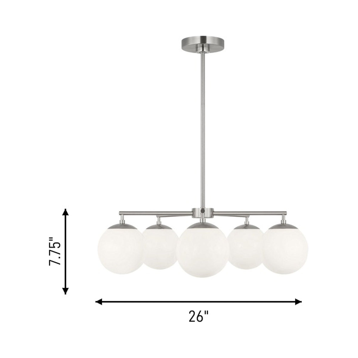 Nube Chandelier - line drawing.