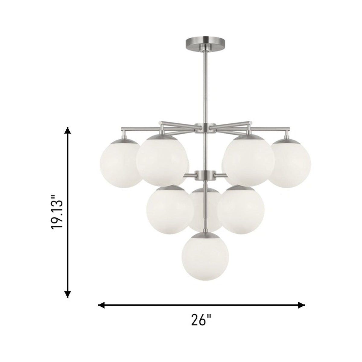 Nube Chandelier - line drawing.