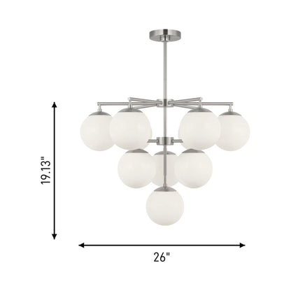 Nube Chandelier - line drawing.