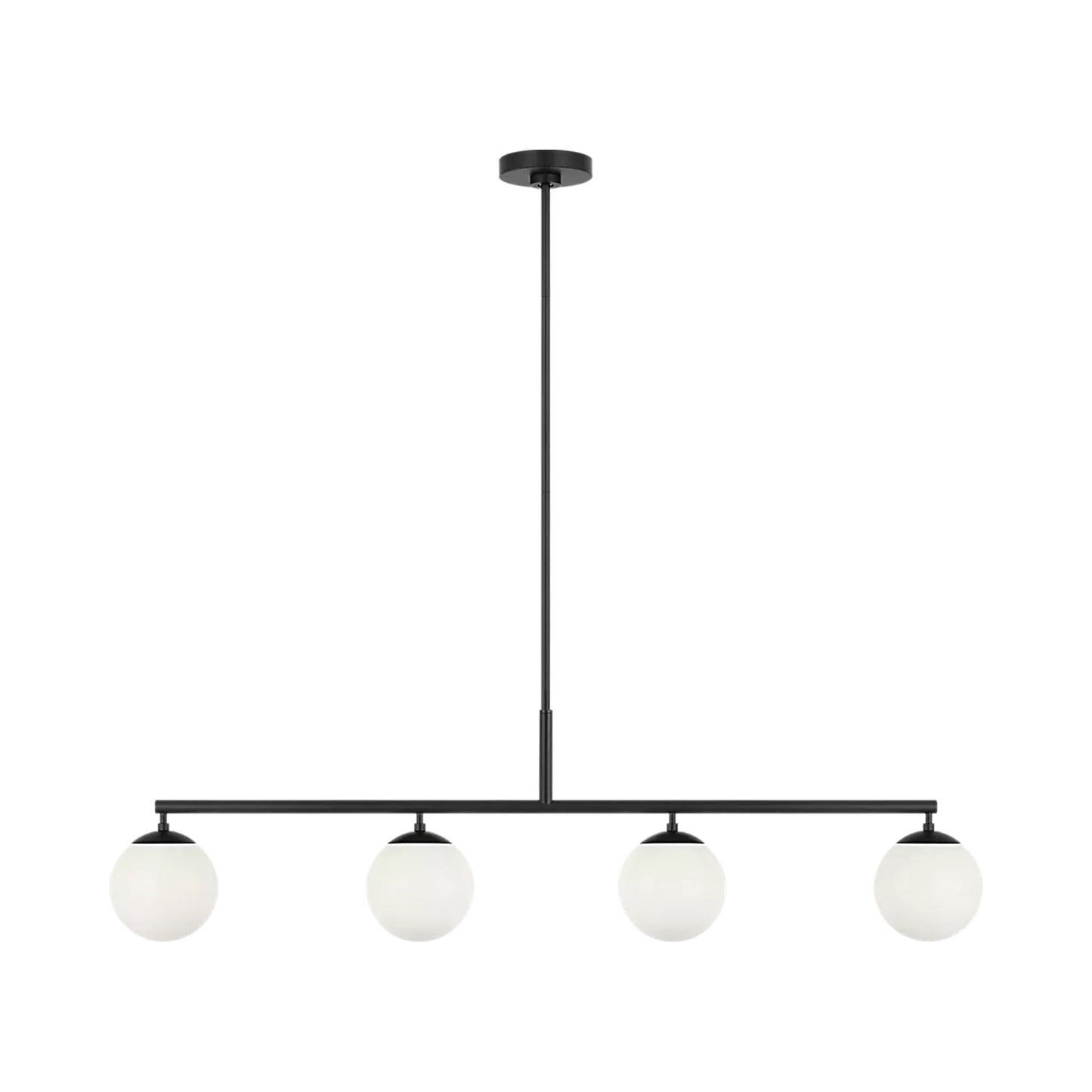 Nube Linear Chandelier in Midnight Black.