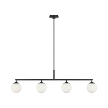 Nube Linear Chandelier in Midnight Black.