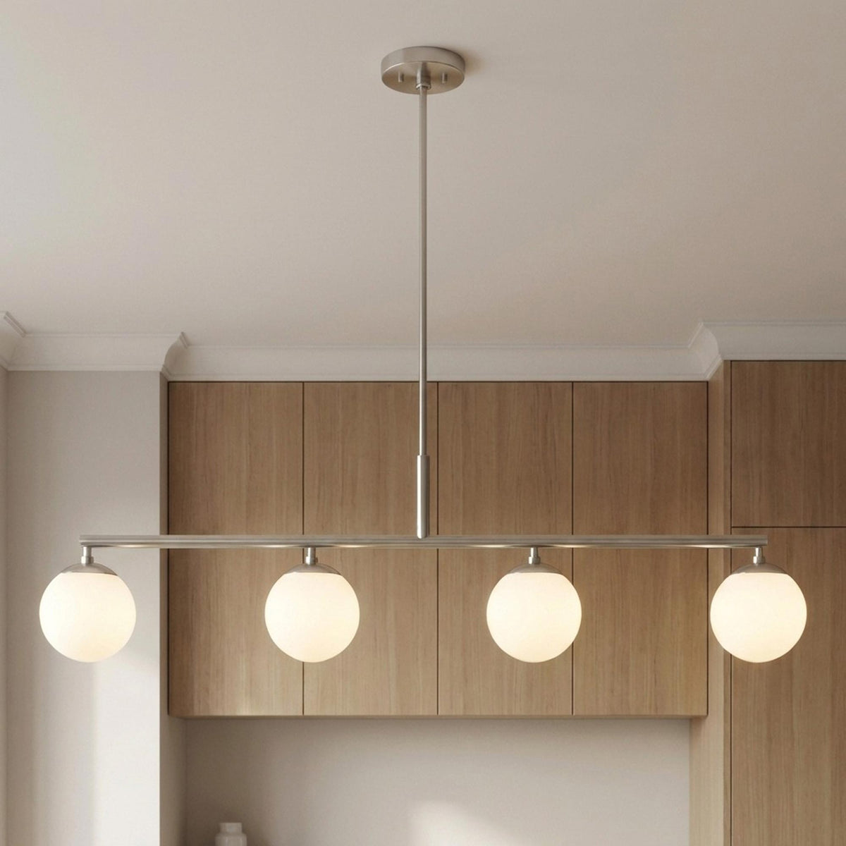 Nube Linear Chandelier in Detail.