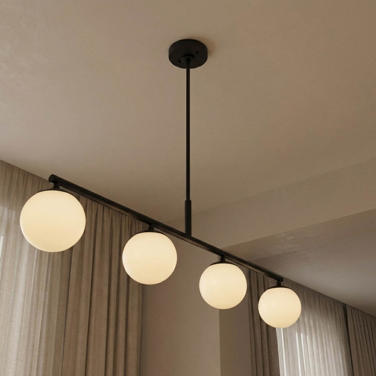 Nube Linear Chandelier in Detail.