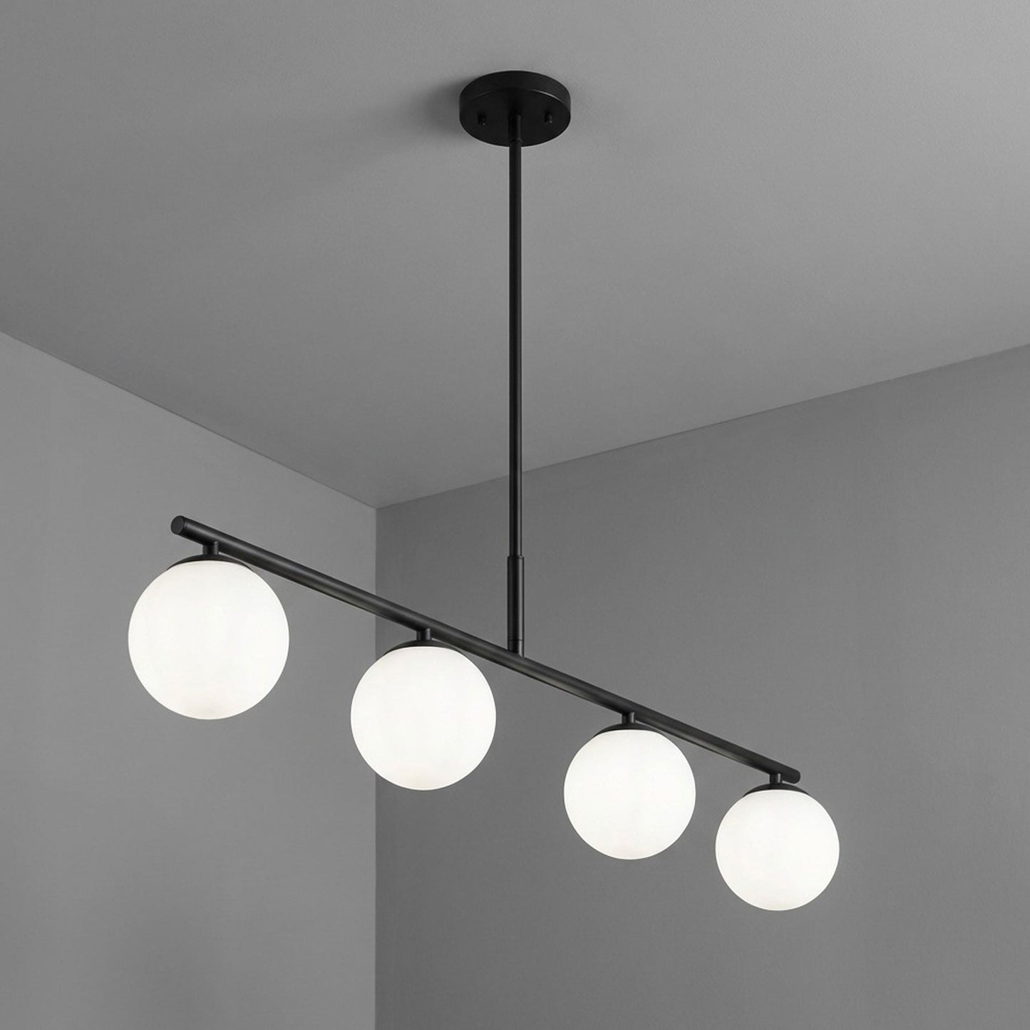 Nube Linear Chandelier in Detail.
