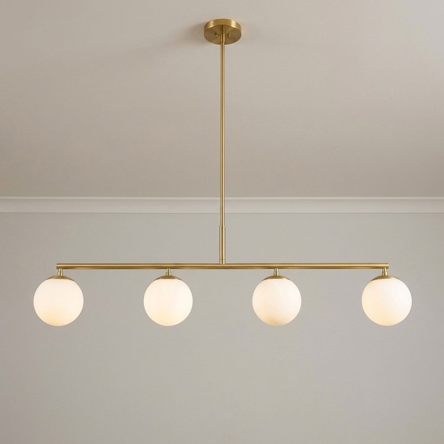 Nube Linear Chandelier in Detail.