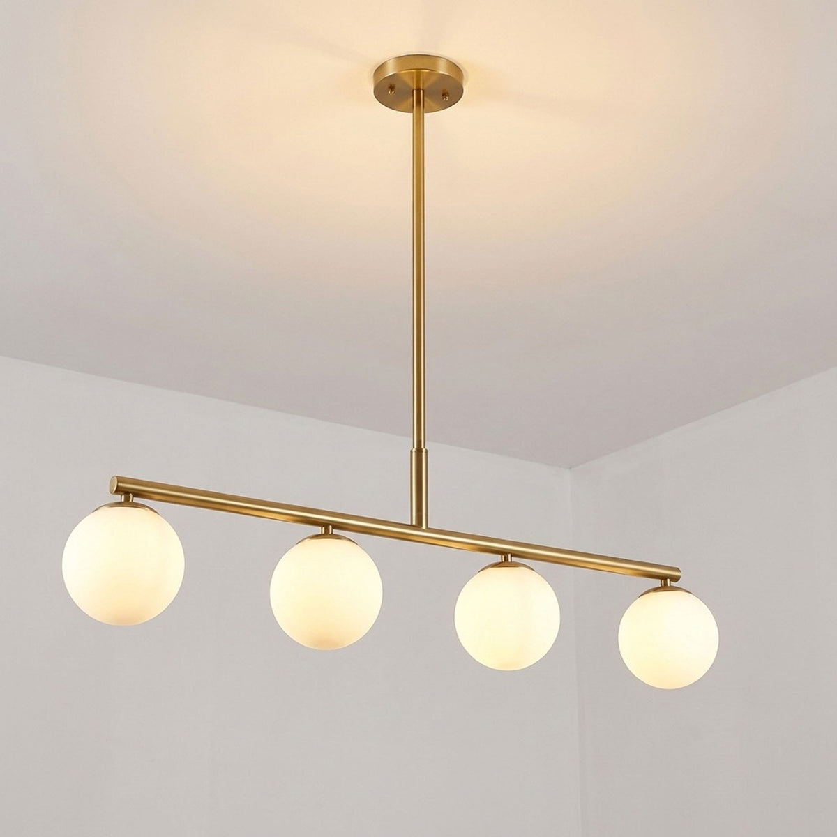 Nube Linear Chandelier in Detail.