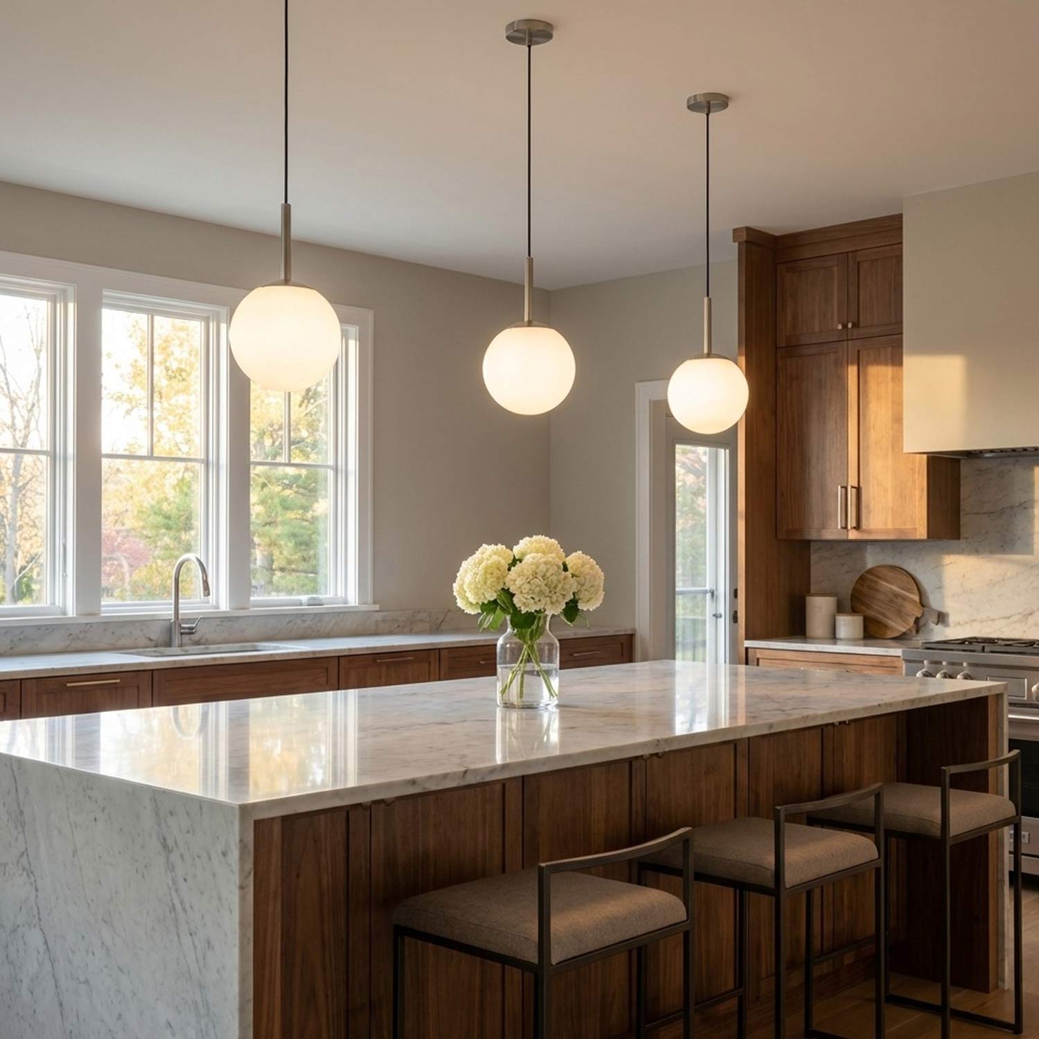 Nube Pendant Light in dining room.