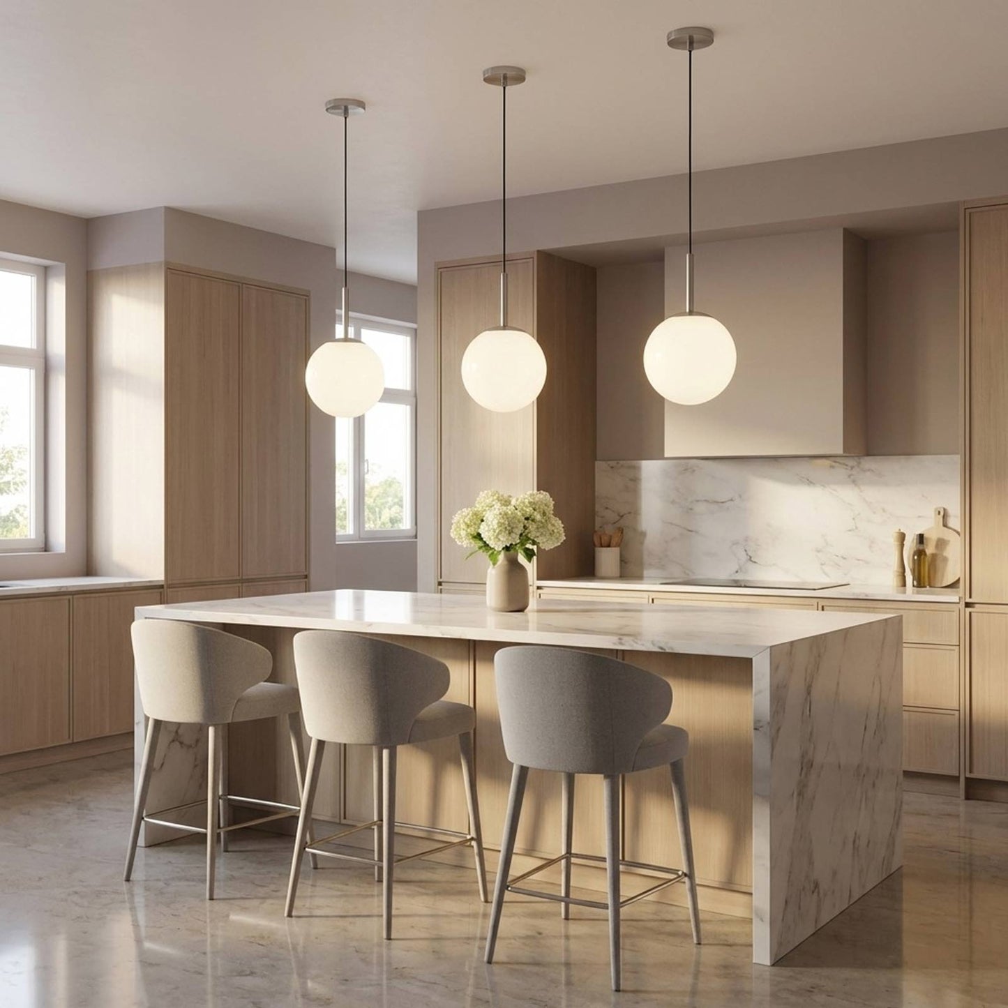 Nube Pendant Light in dining room.