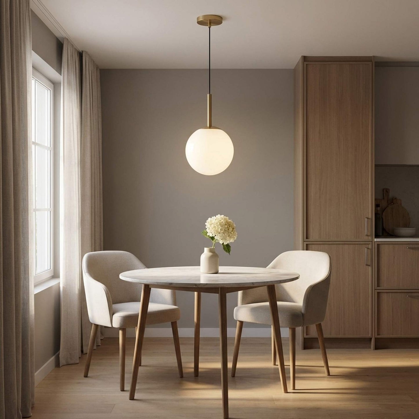 Nube Pendant Light in dining room.