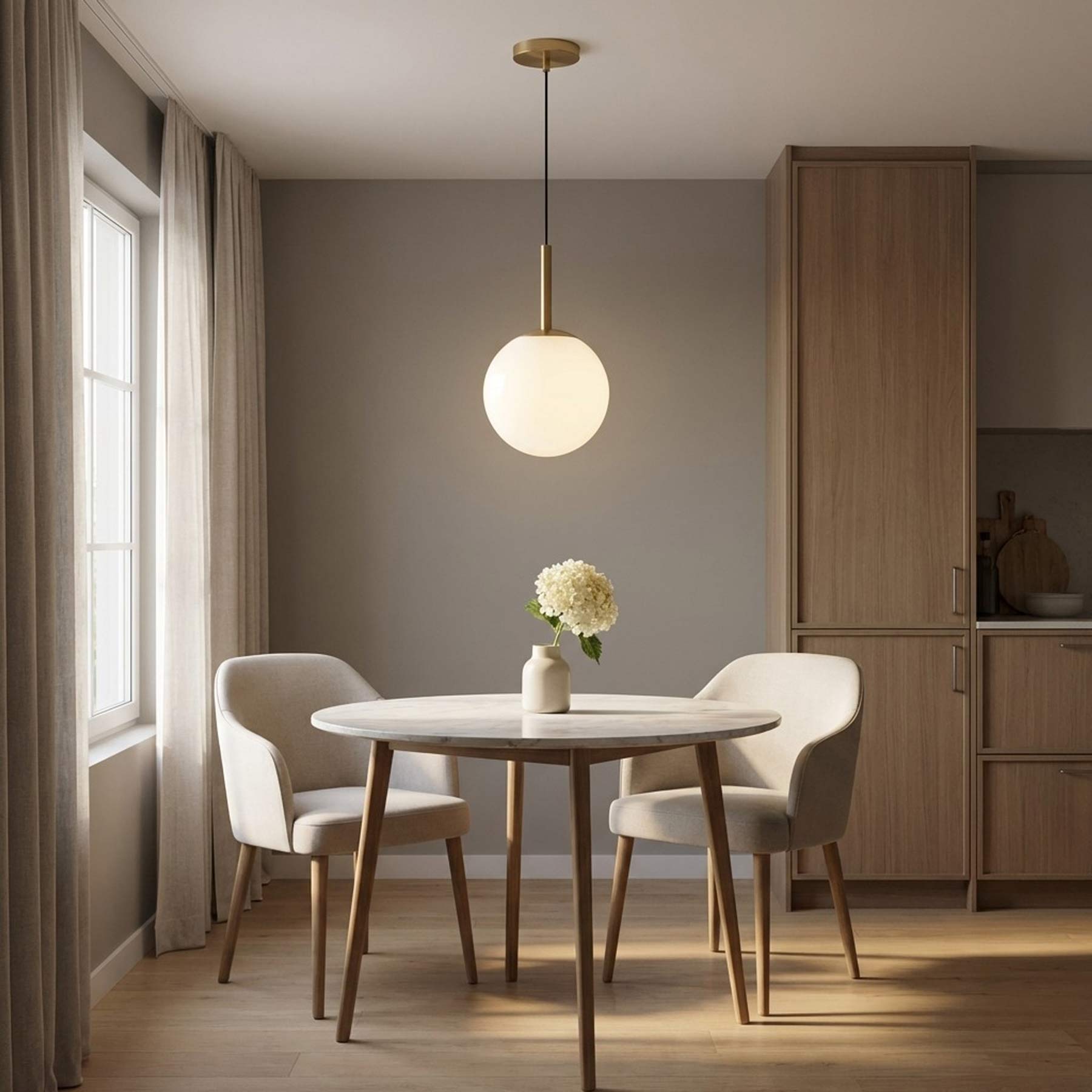 Nube Pendant Light in dining room.