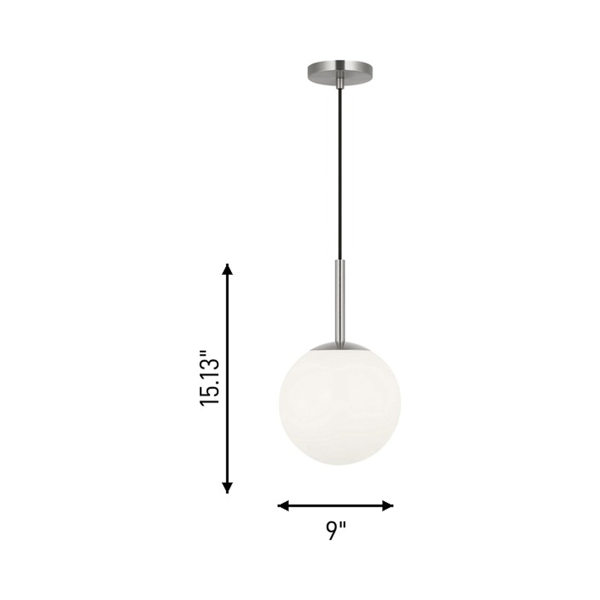 Nube Pendant Light - line drawing.