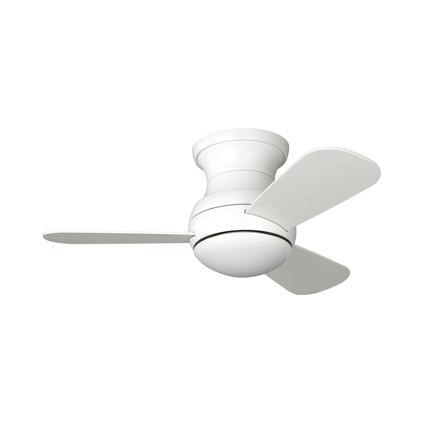 Orbis Hugger LED Ceiling Fan in Matte White (32-Inch).