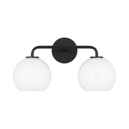 Orley Bath Vanity Light in Midnight Black (2-Light).