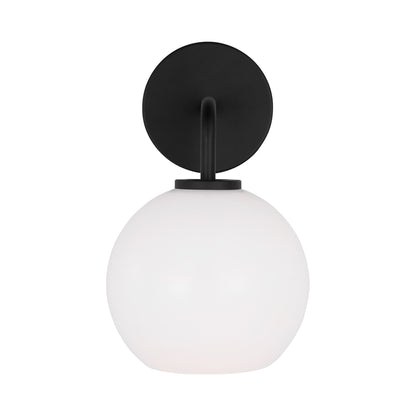 Orley Bath Wall Light in Midnight Black.