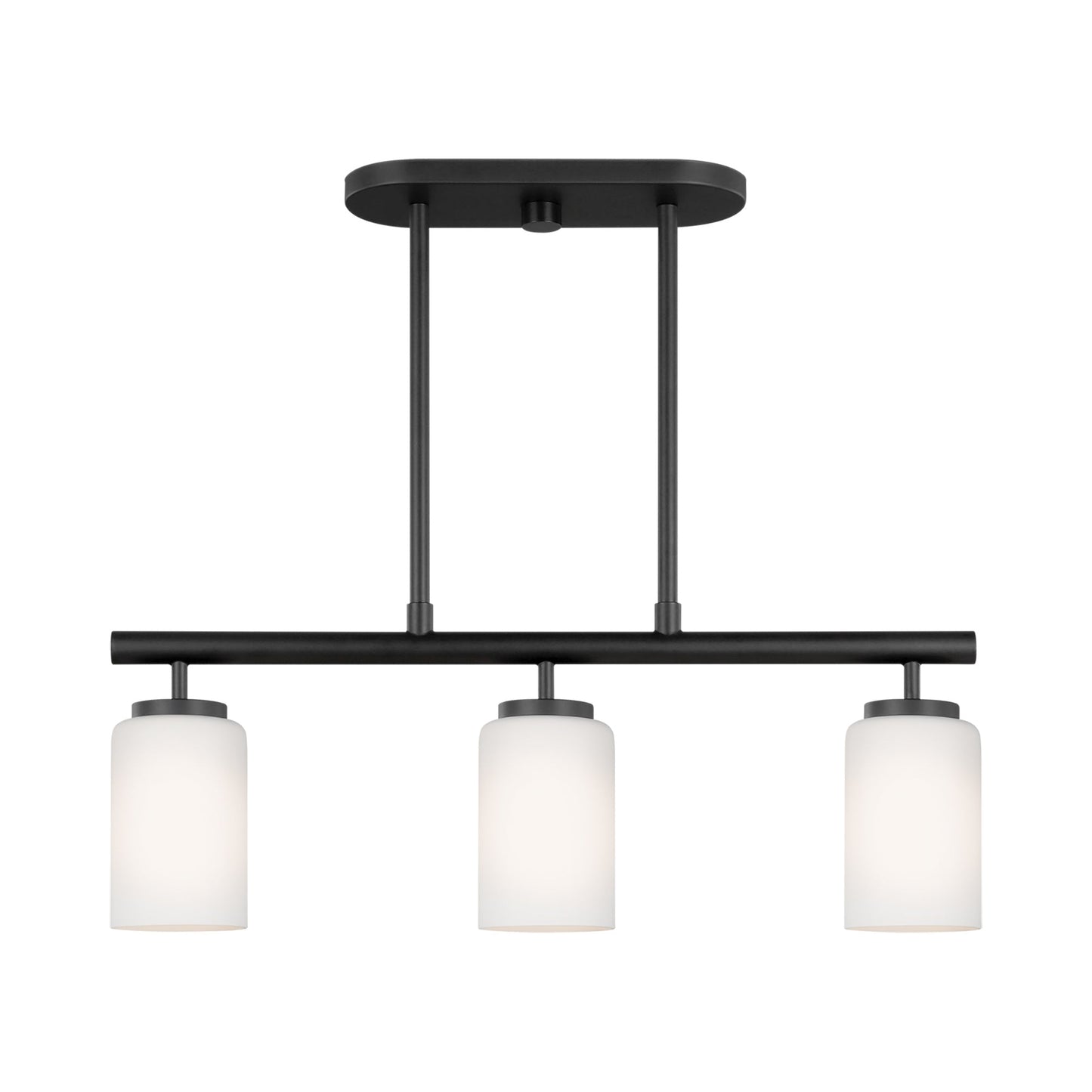 Oslo Linear Pendant Light in Midnight Black.