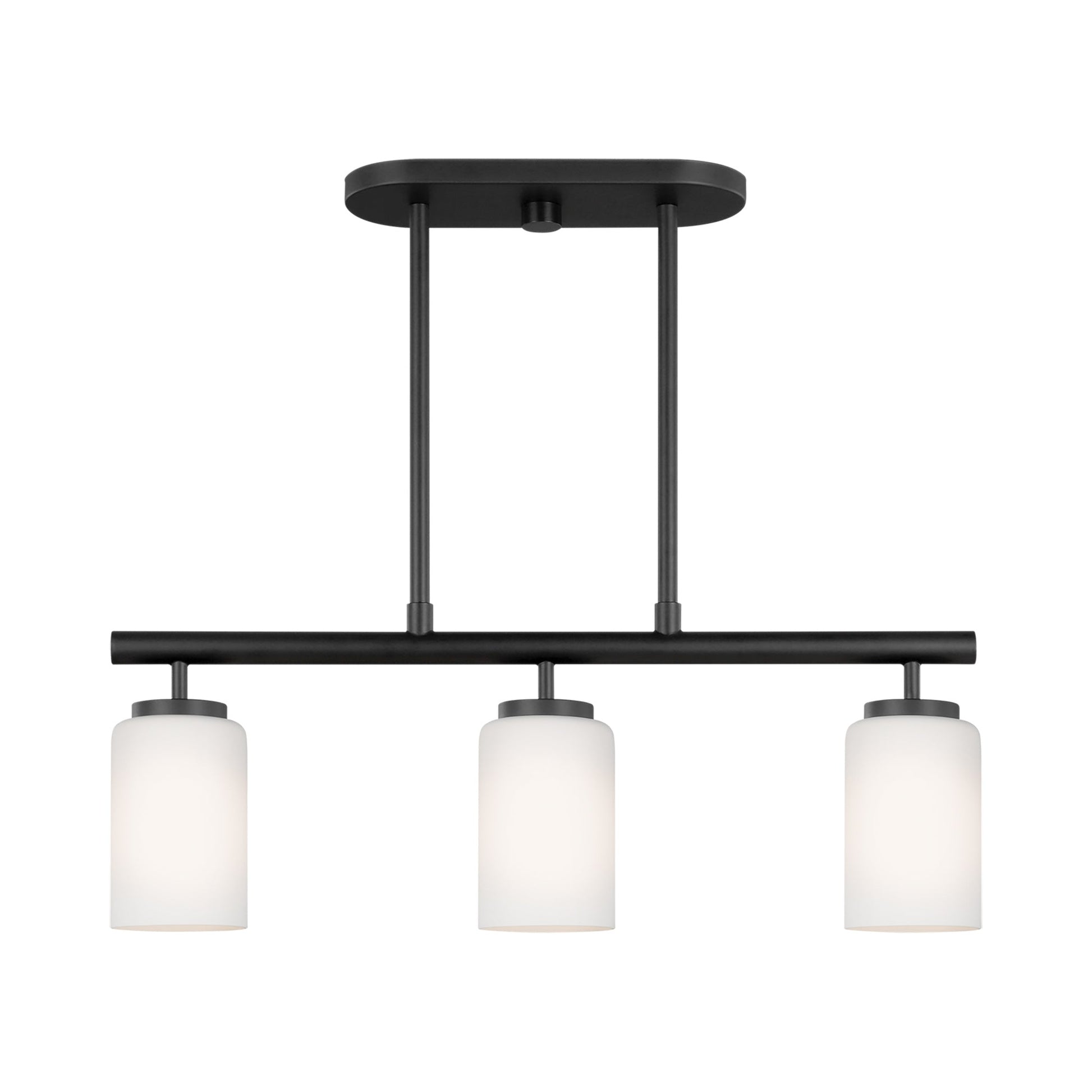 Oslo Linear Pendant Light in Midnight Black.