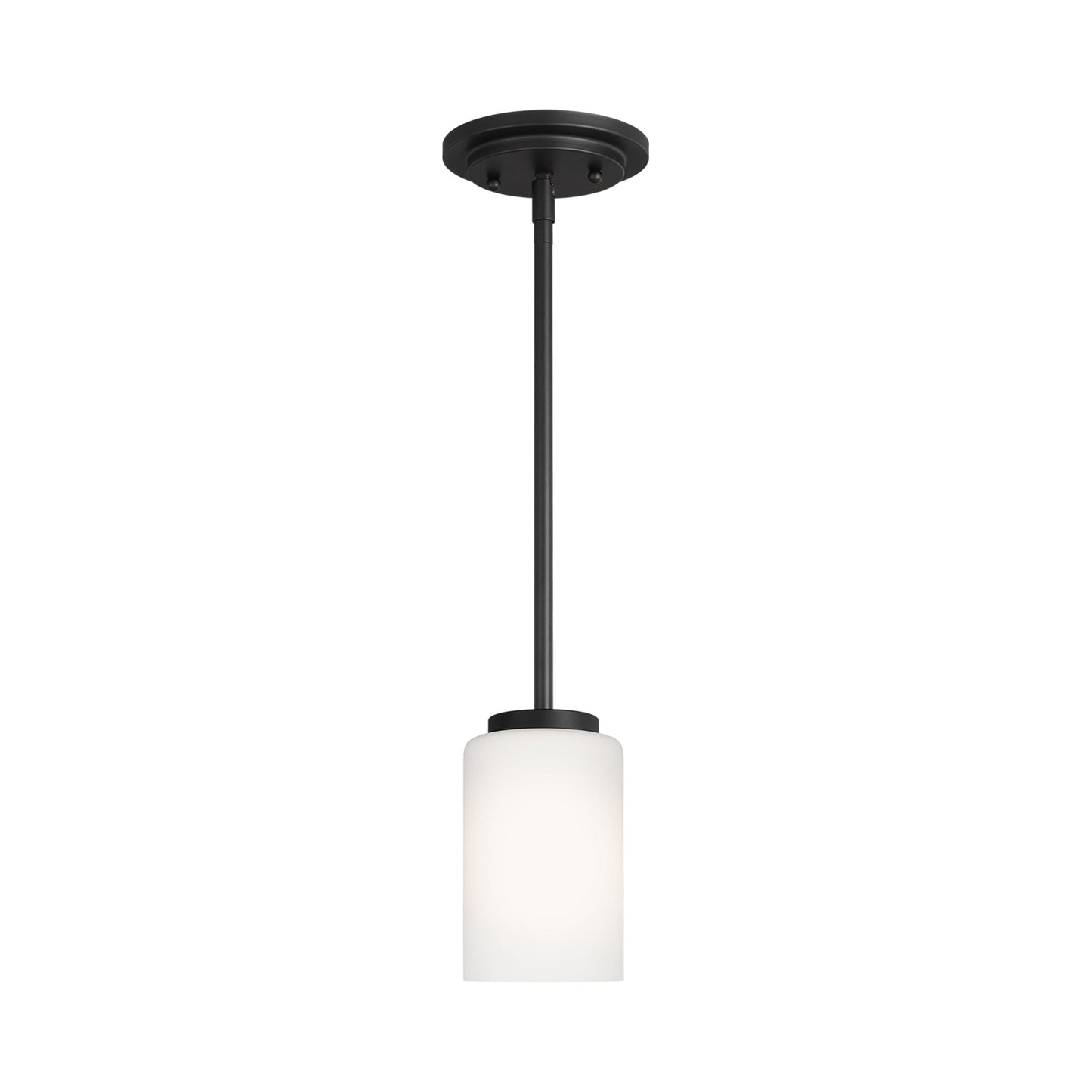 Oslo Mini Pendant Light in Midnight Black (Cased Opal Etched).