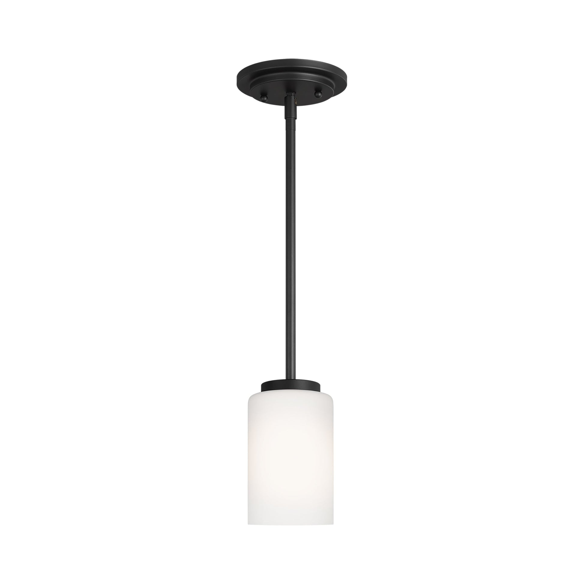 Oslo Mini Pendant Light in Midnight Black (Cased Opal Etched).