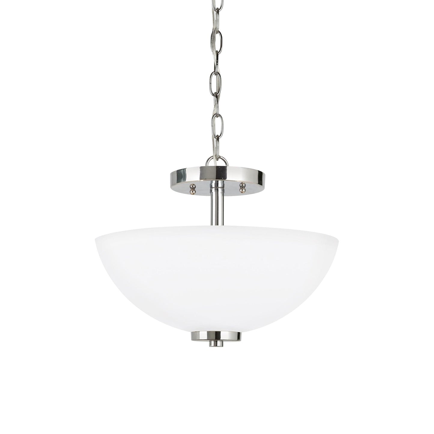 Oslo Semi-Flush Convertible Pendant Light in Chrome.