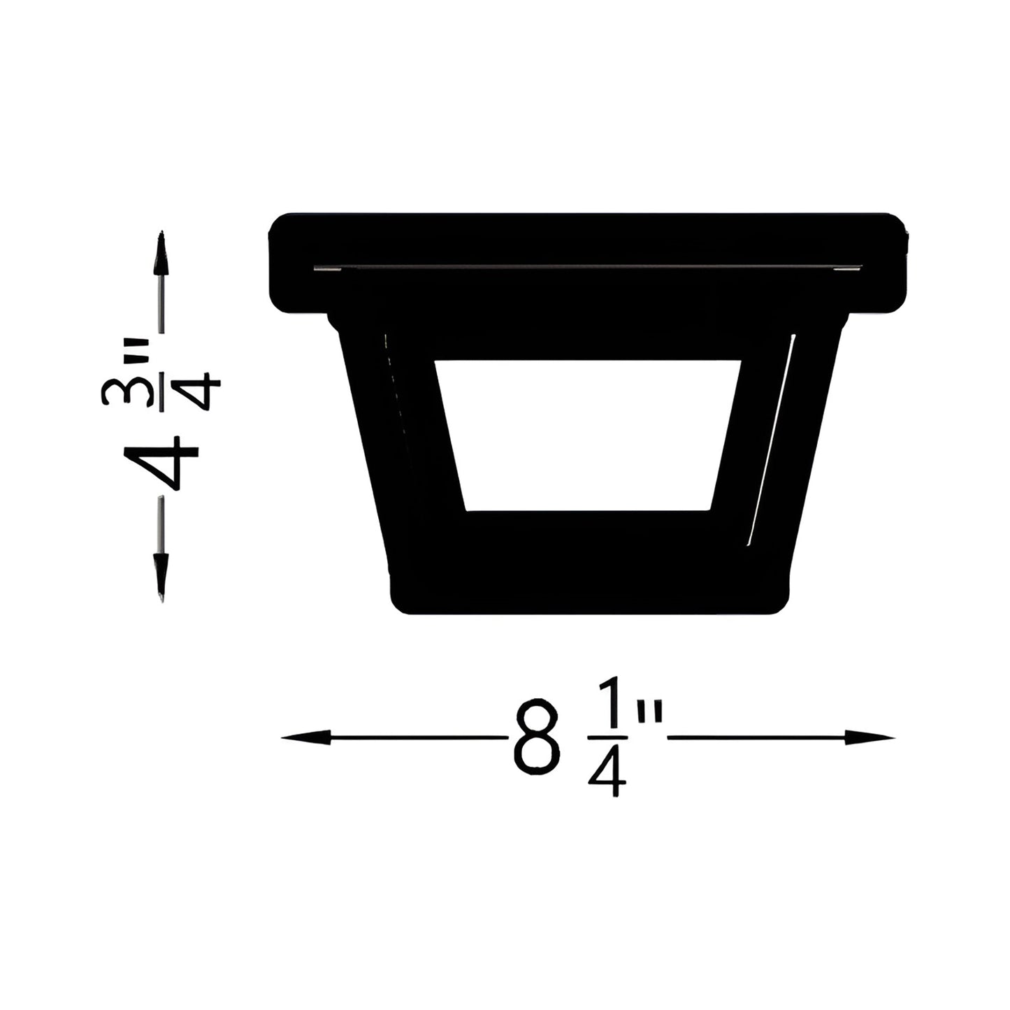 Outdoor Flush Mount Ceiling Light - line drawing.