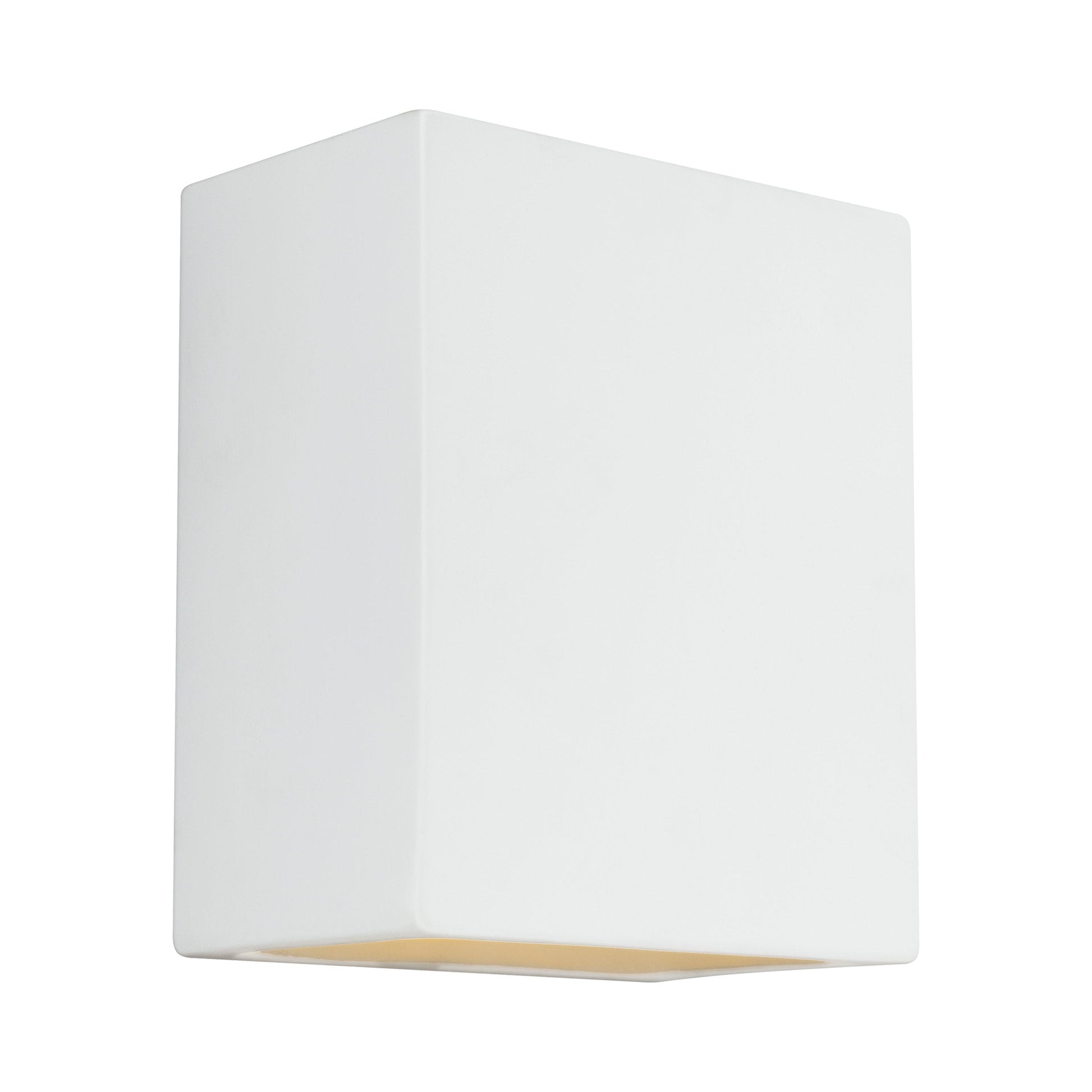 Outdoor Paintable Ceramic Wall Light (Rectangular).