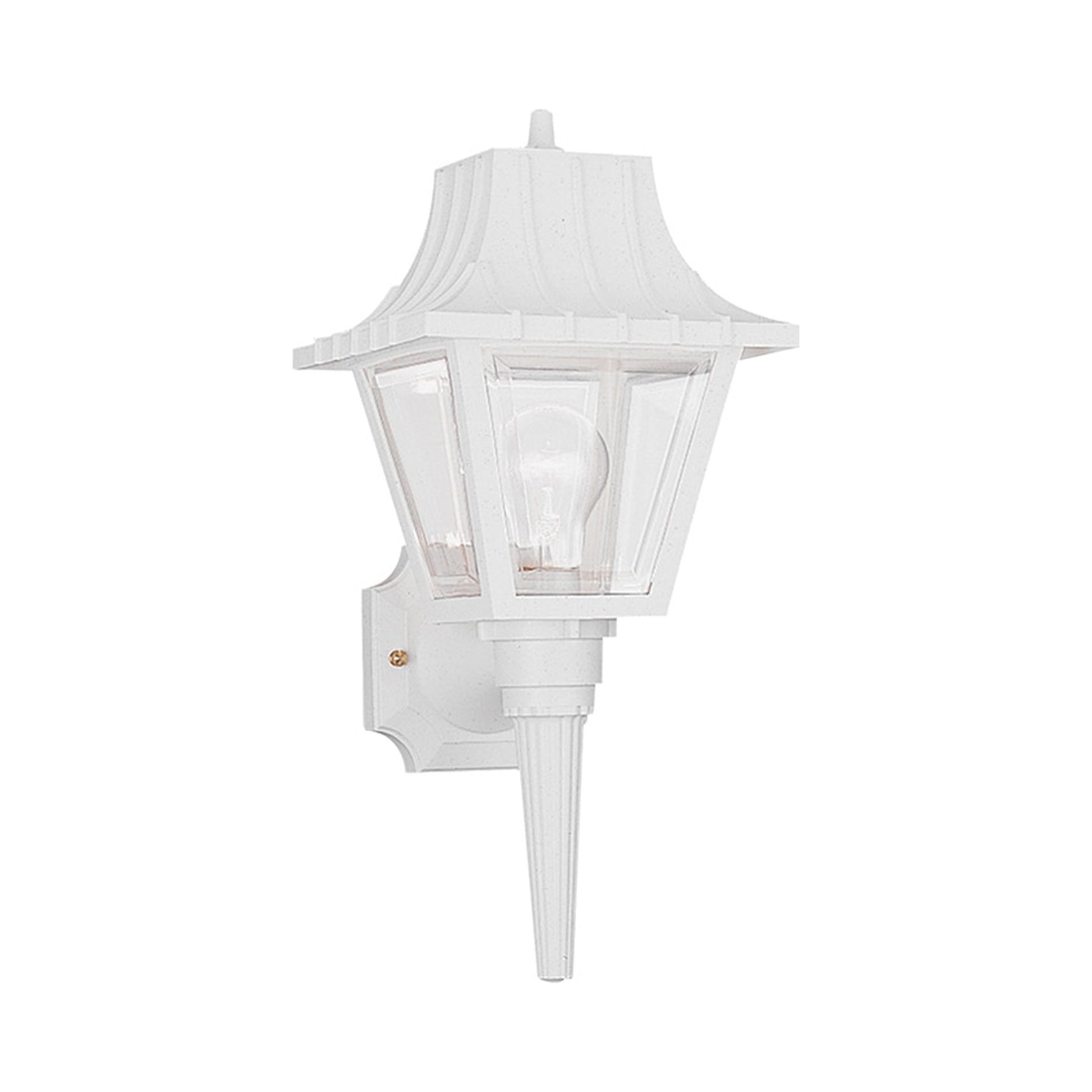 Outdoor Polycarbonate Wall Light in White.