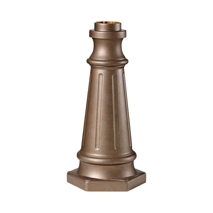 Outdoor Post Base in Corinthian Bronze.