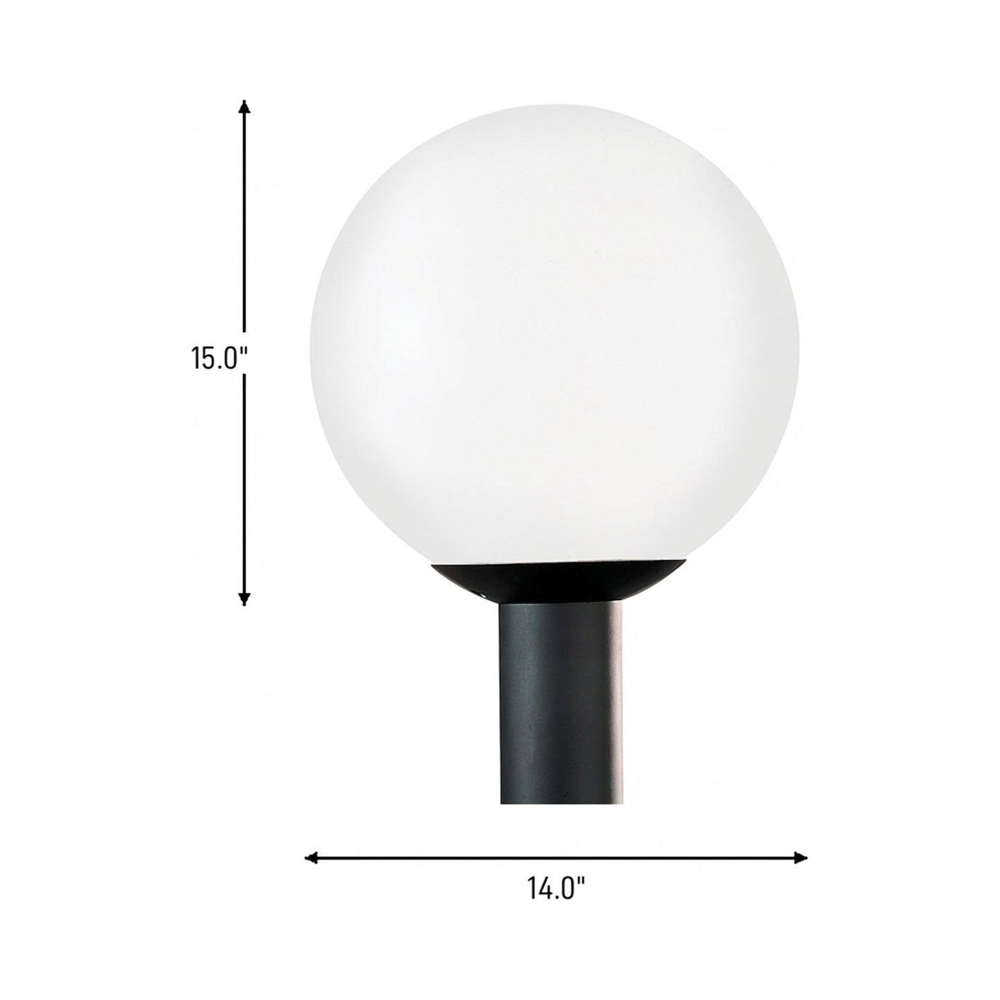 Outdoor Post Light - line drawing.