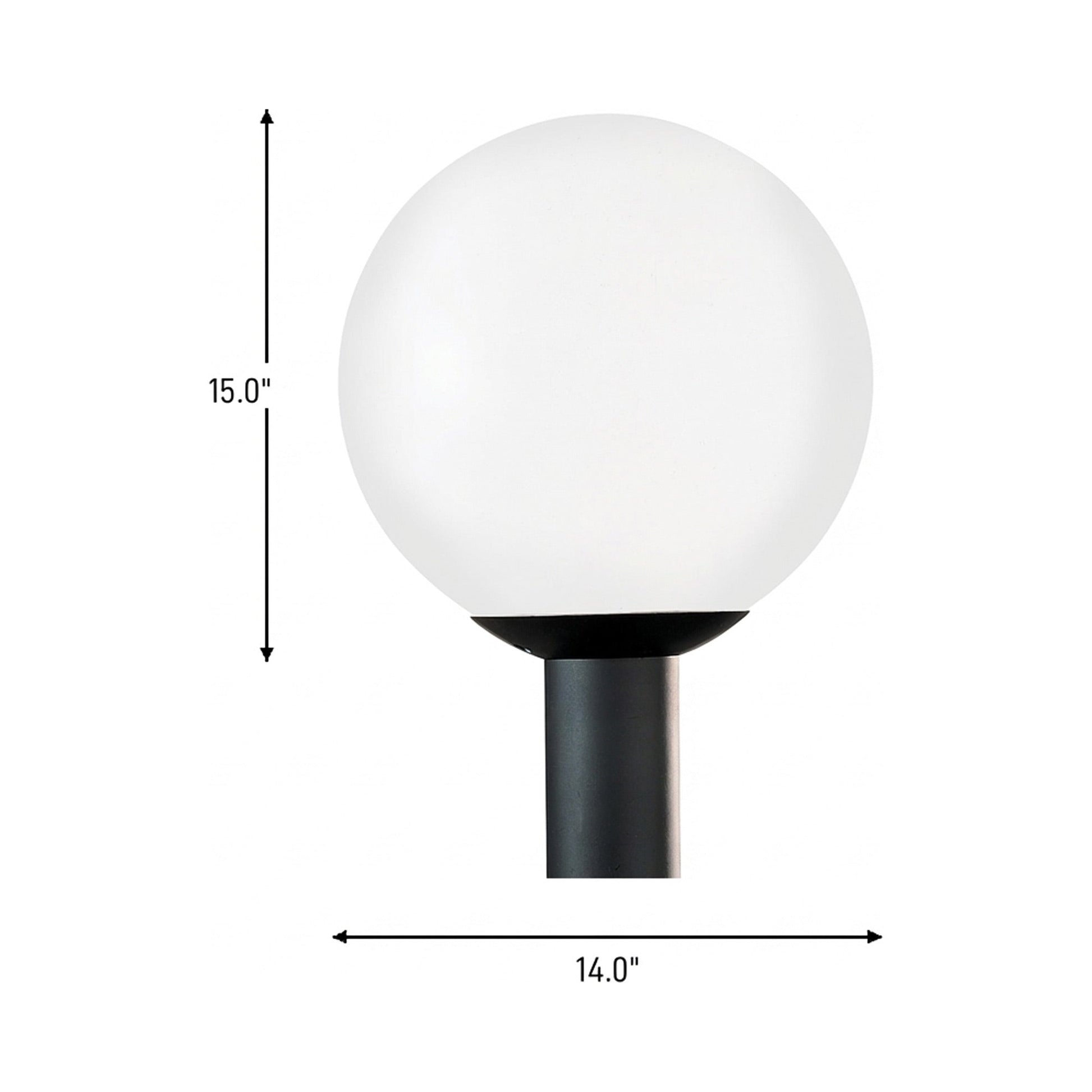 Outdoor Post Light - line drawing.