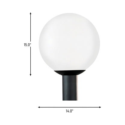 Outdoor Post Light - line drawing.