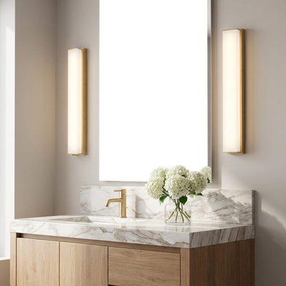 Panna LED Bath Vanity Light in bathroom.