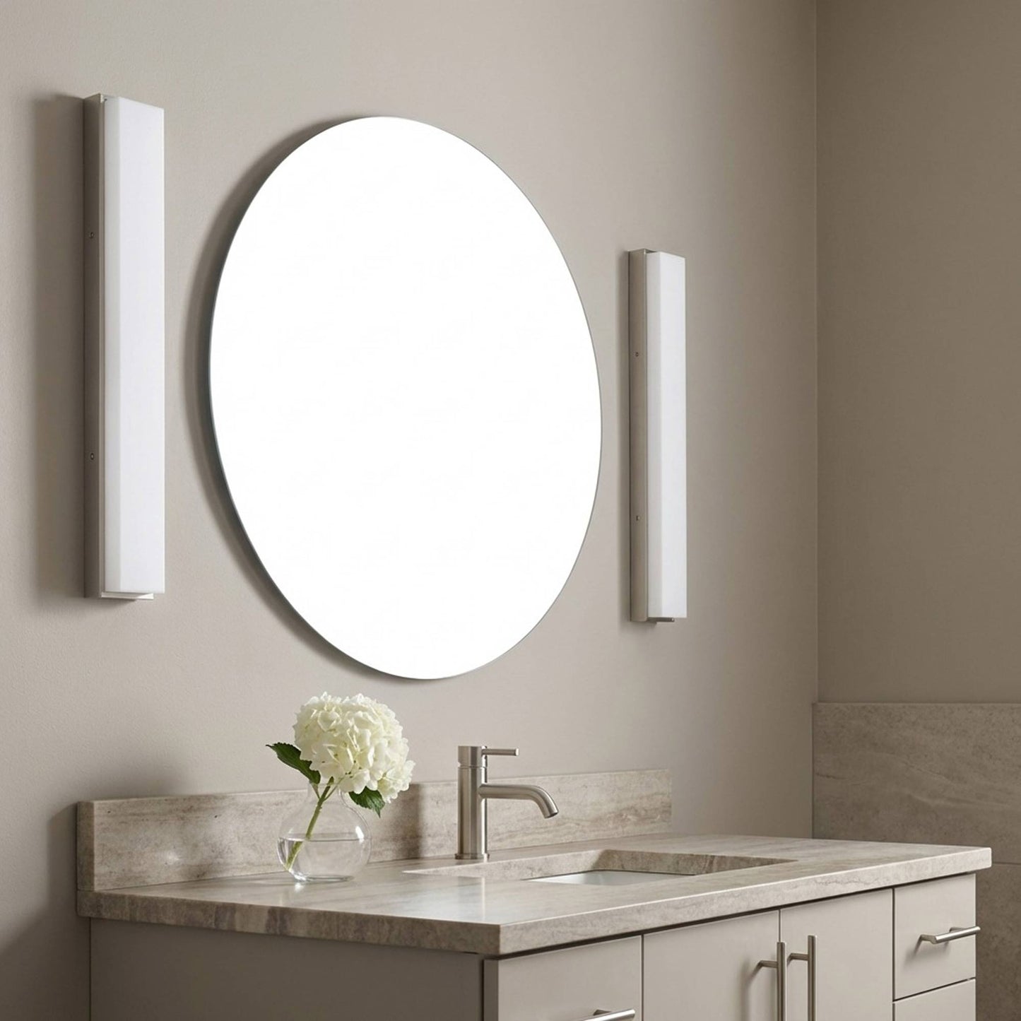 Panna LED Bath Vanity Light in bathroom.
