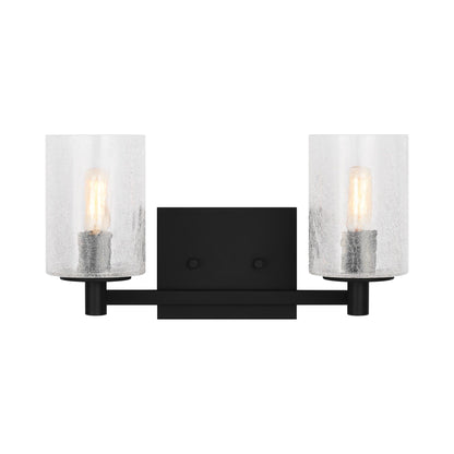 Parker Bath Vanity Light in Midnight Black (2-Light).