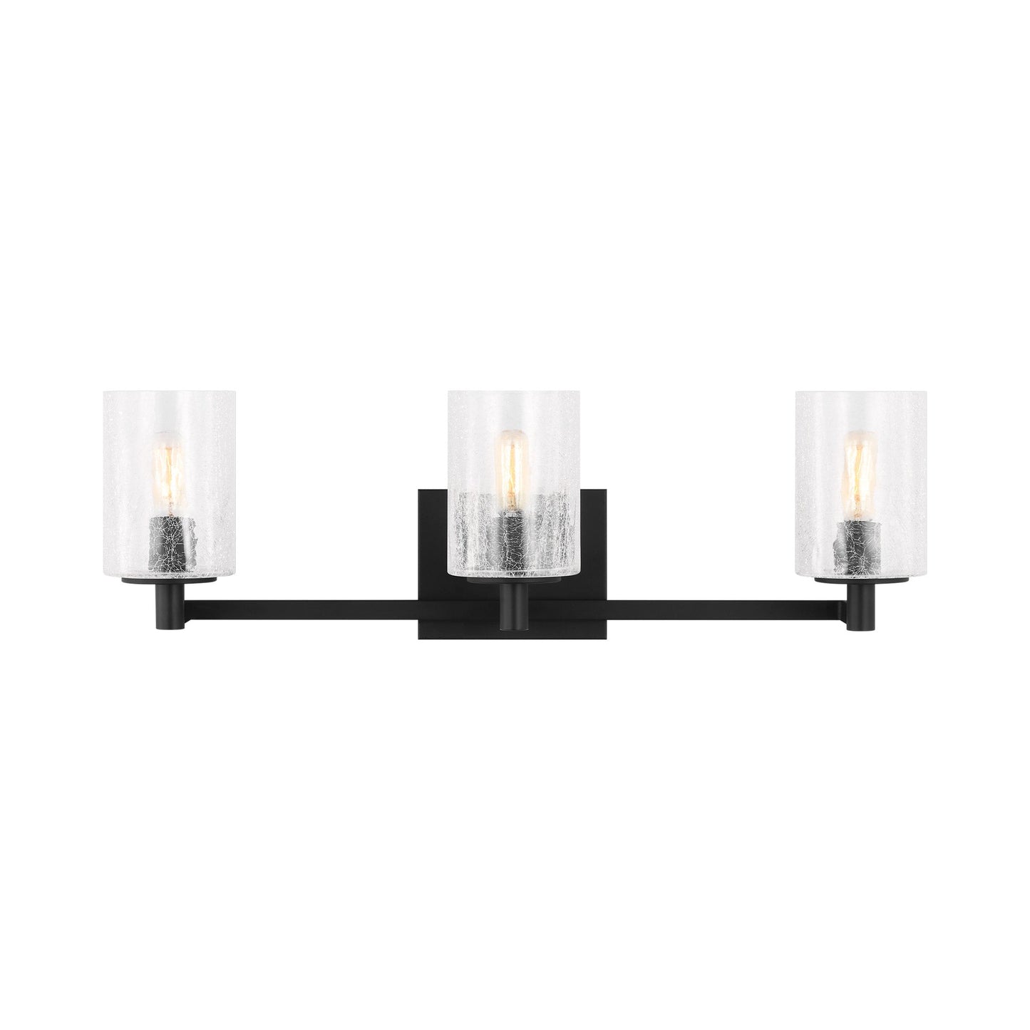Parker Bath Vanity Light in Midnight Black (3-Light).