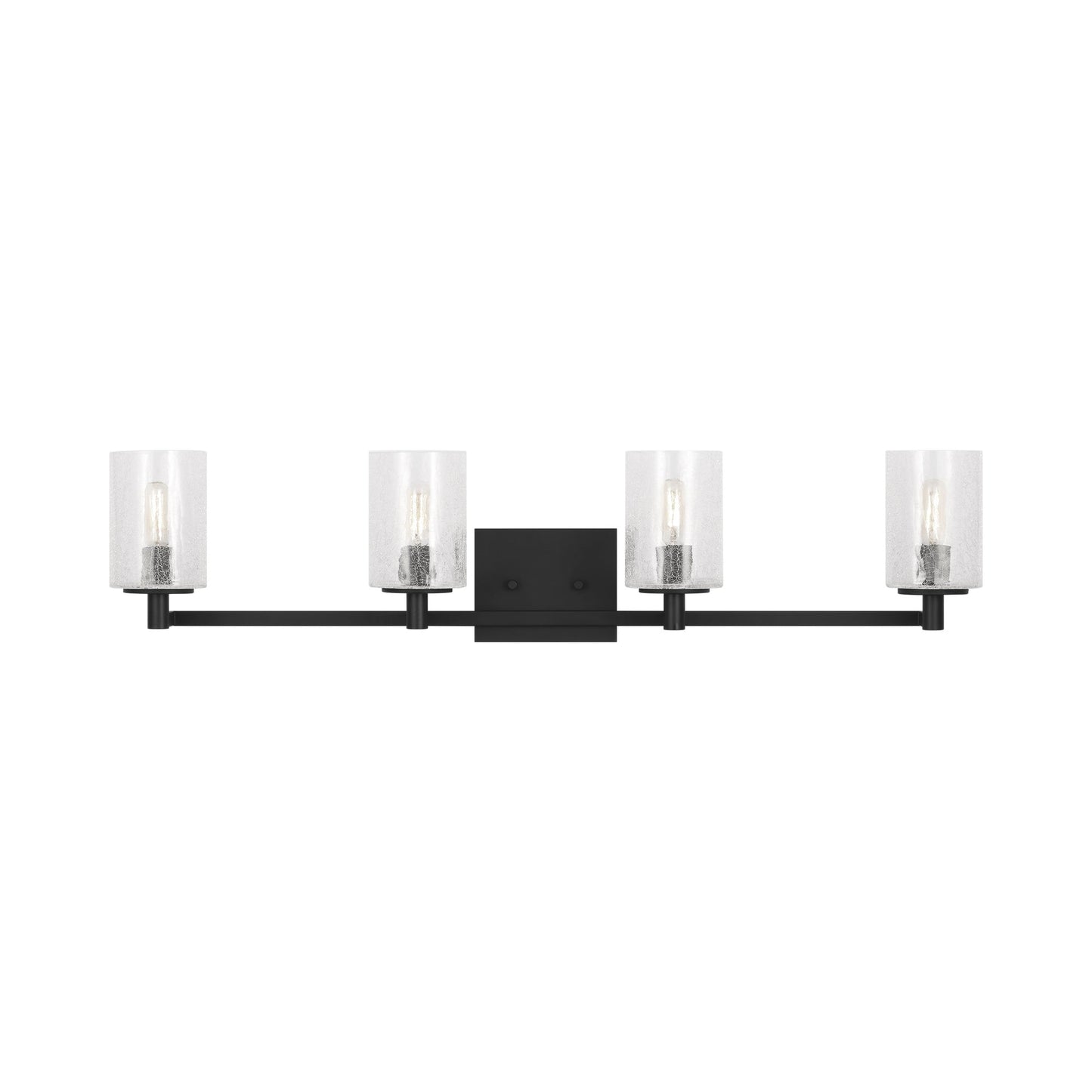 Parker Bath Vanity Light in Midnight Black (4-Light).