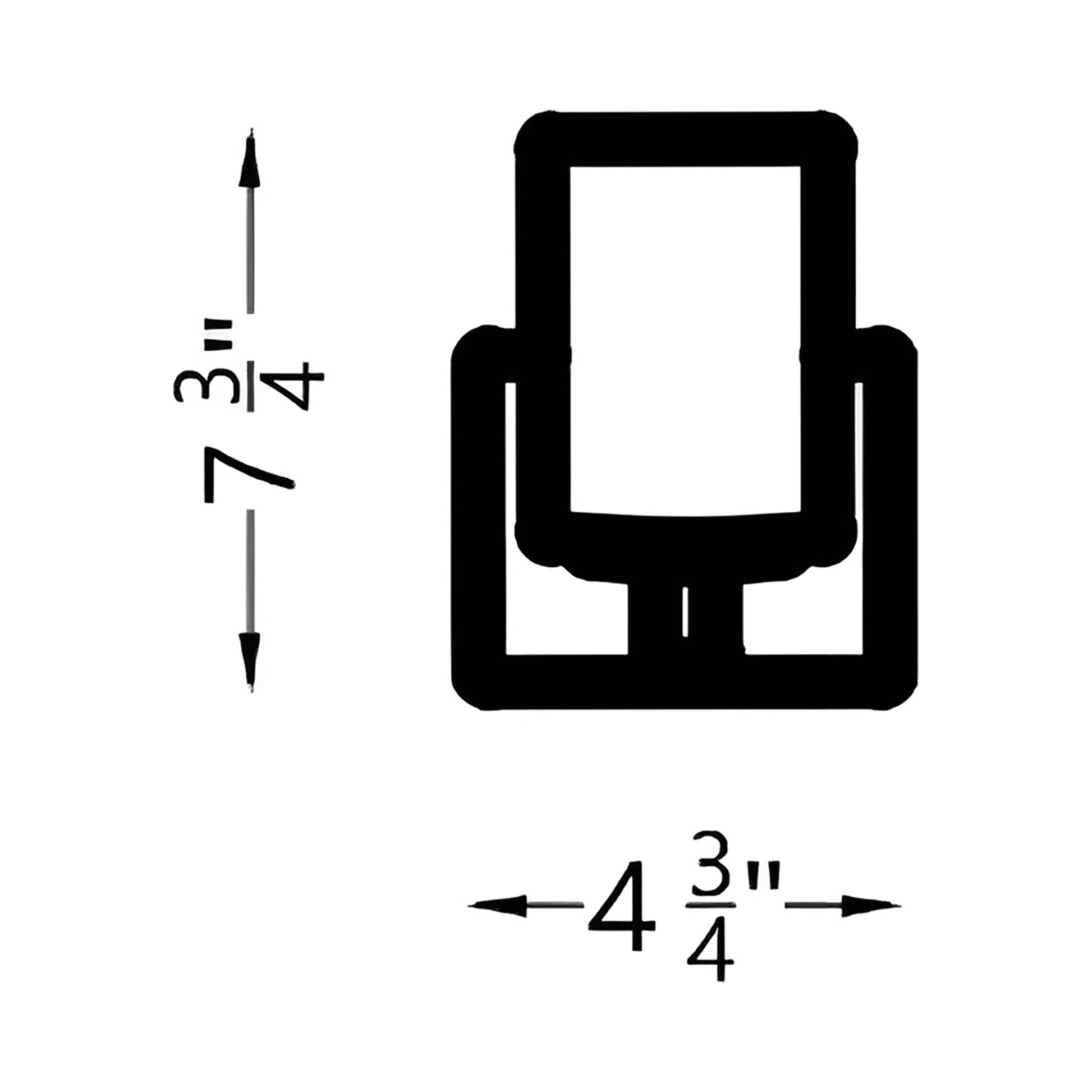 Parker Bath Wall Light - line drawing.