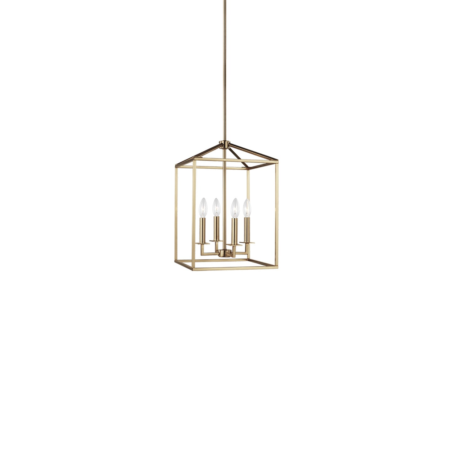 Perryton Pendant Light in Satin Brass (Small).