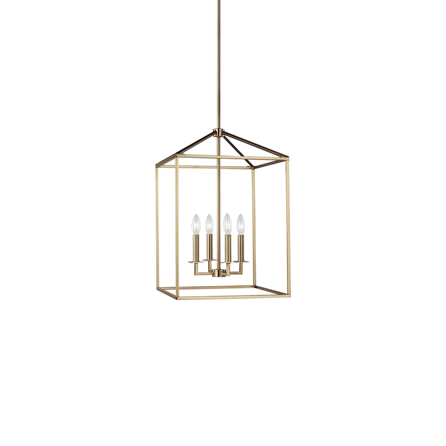 Perryton Pendant Light in Satin Brass (Medium).