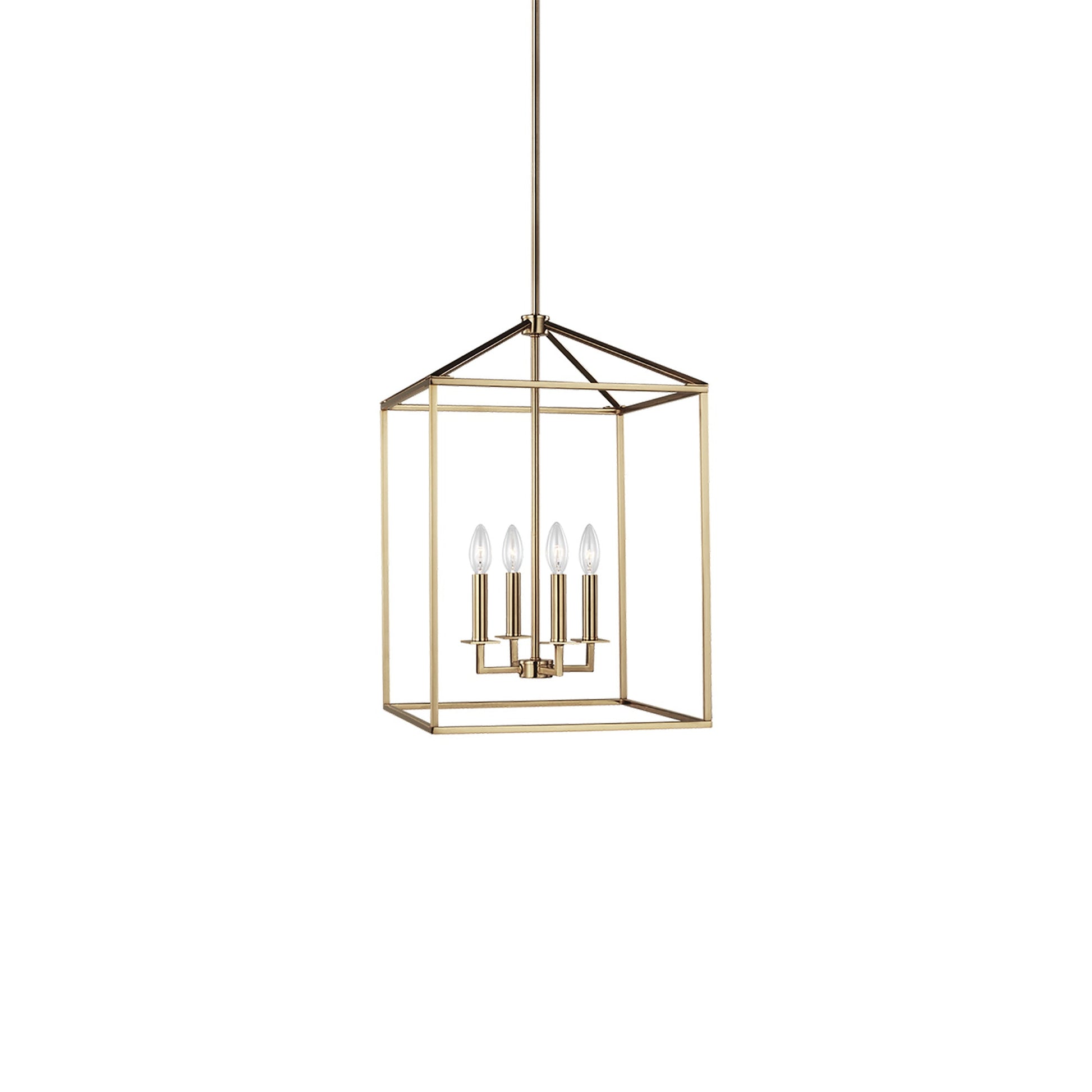 Perryton Pendant Light in Satin Brass (Medium).