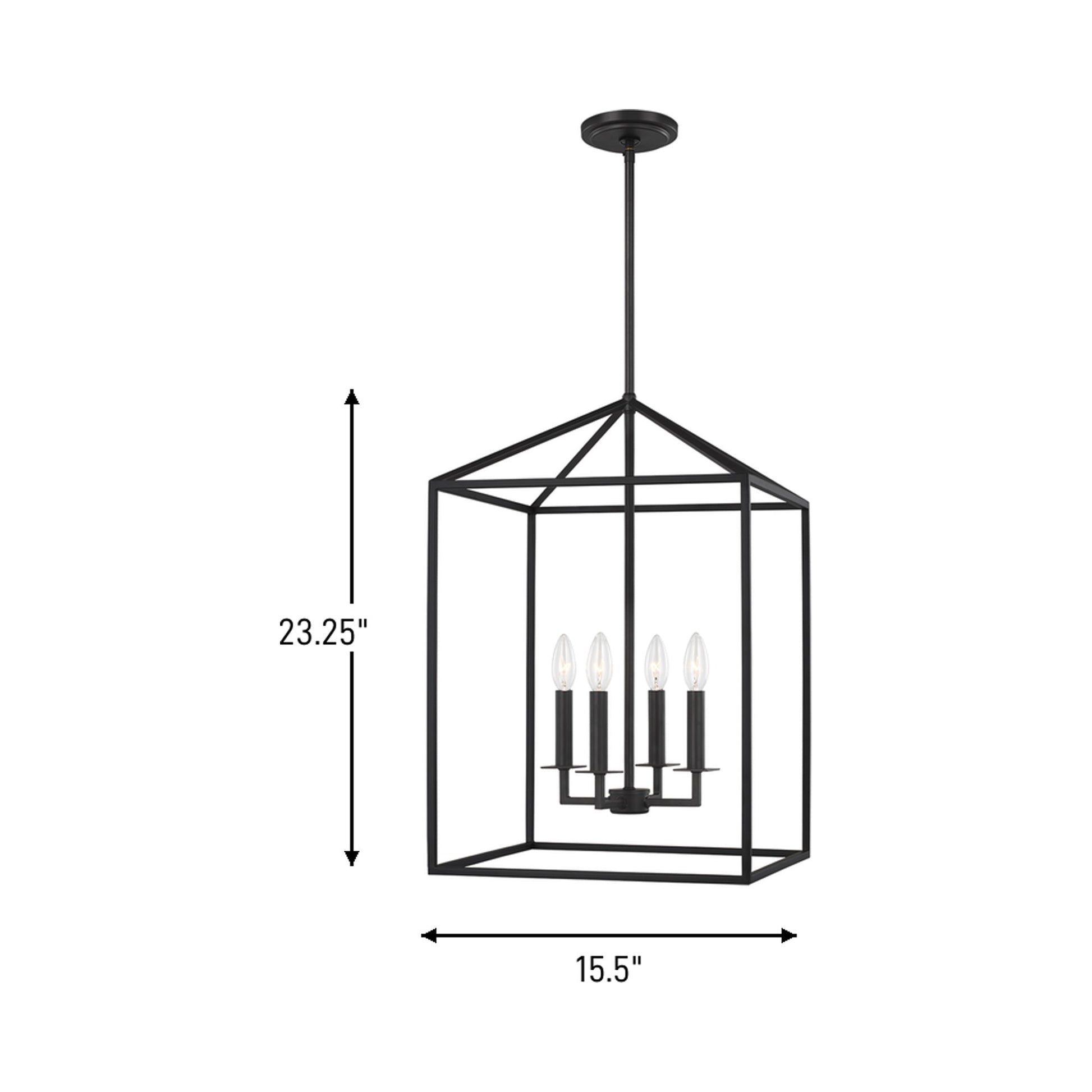 Perryton Pendant Light - line drawing.