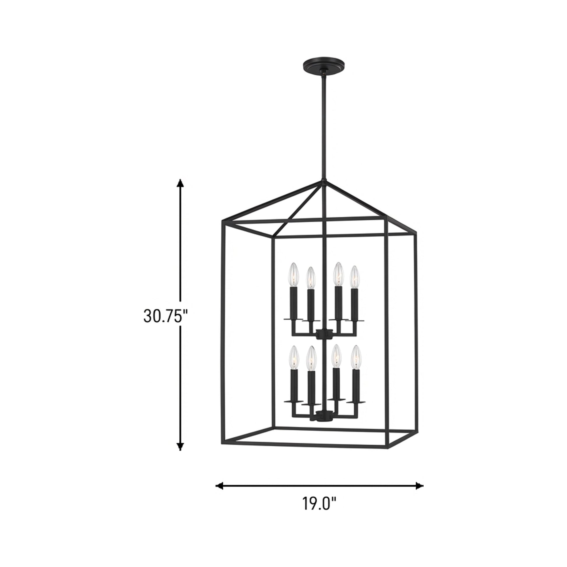Perryton Pendant Light - line drawing.