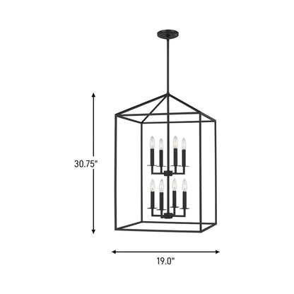 Perryton Pendant Light - line drawing.