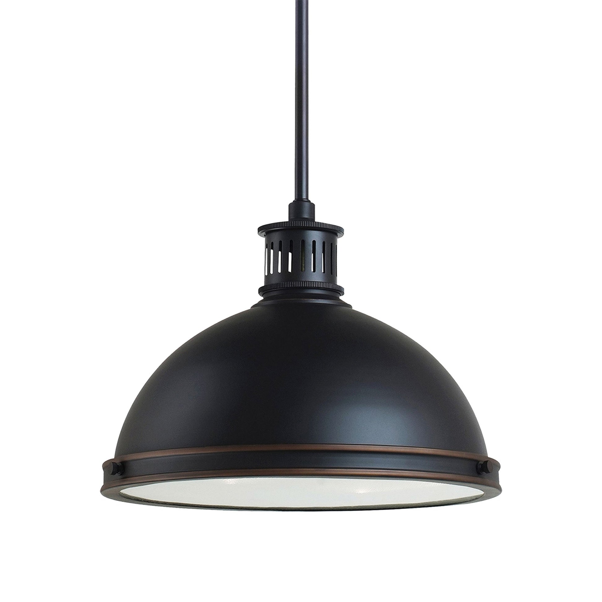 Pratt Street Metal Pendant Light in Autumn Bronze (2-Light).