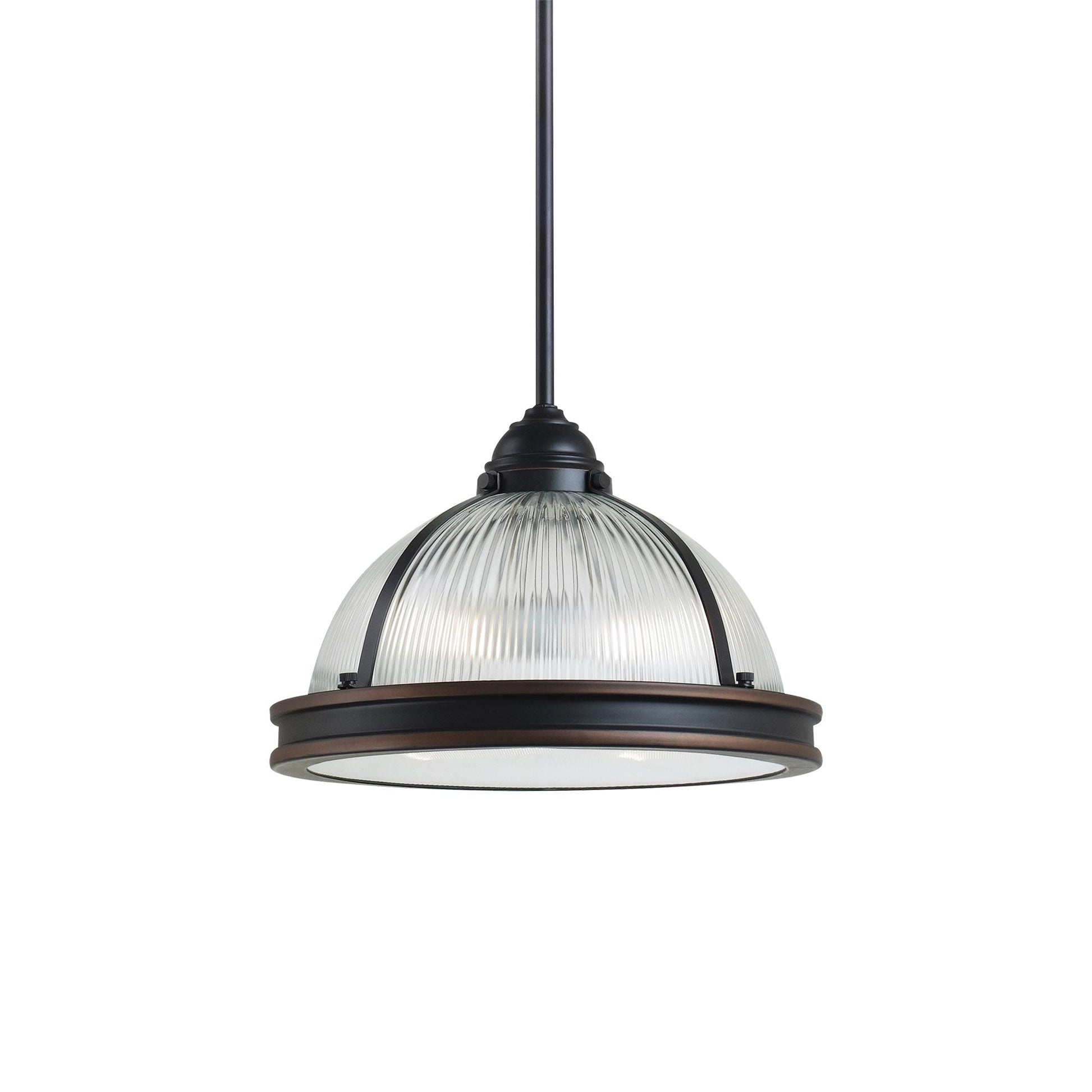 Pratt Street Prismatic Pendant Light in Autumn Bronze (2-Light).