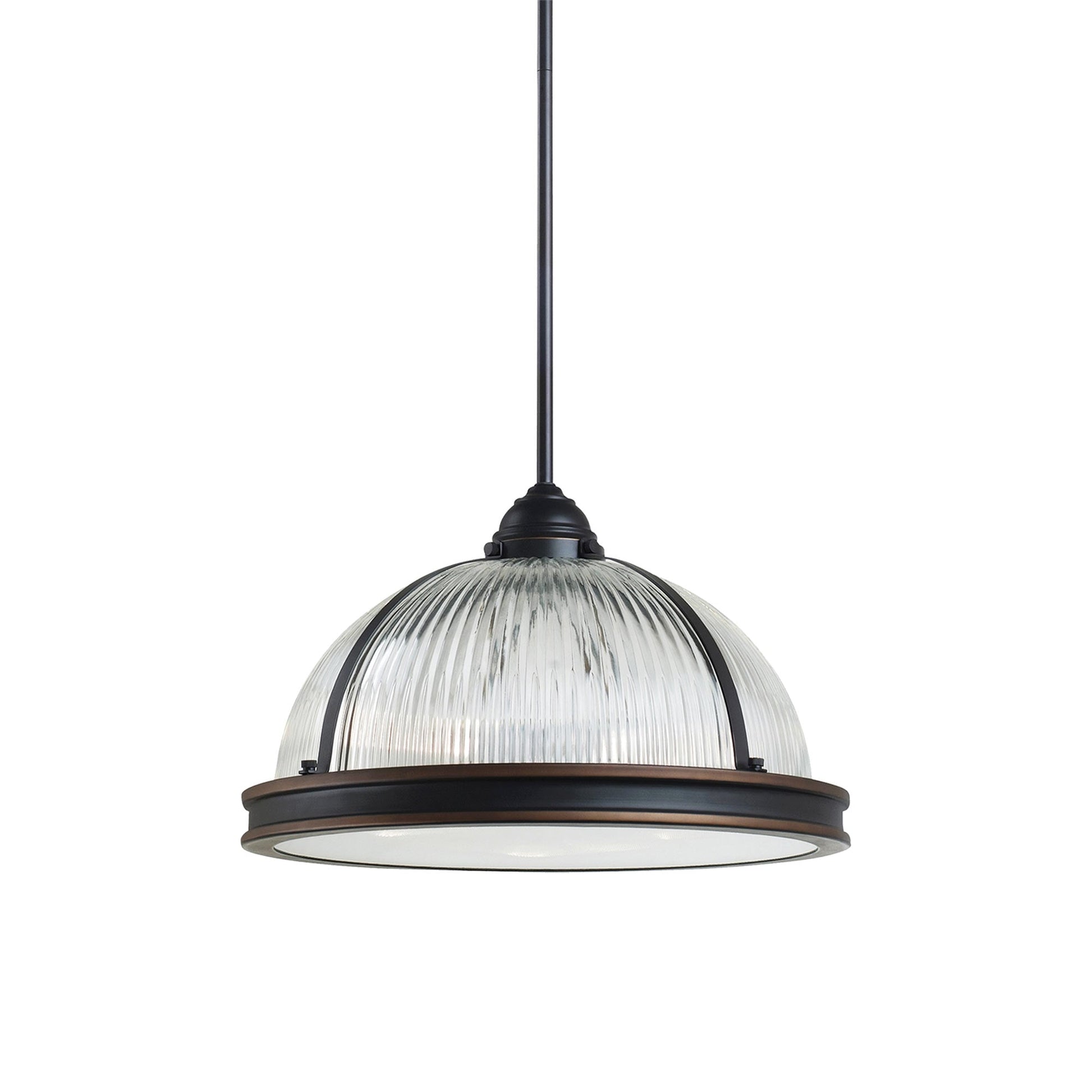 Pratt Street Prismatic Pendant Light in Autumn Bronze (3-Light).