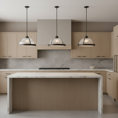 Pratt Street Prismatic Pendant Light in kitchen.