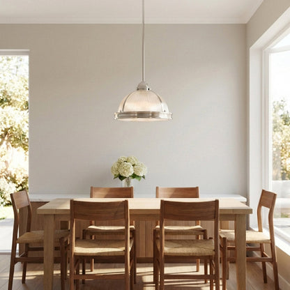 Pratt Street Prismatic Pendant Light in dining room.